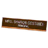 10" desk sign